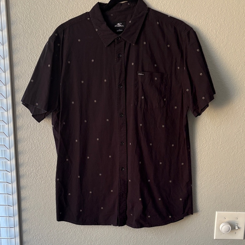 O'Neill Men's Dark Brown Short Sleeve Shirt